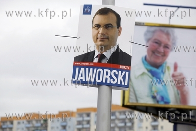 Plakat wyborczy Andrzeja Jaworskiego na  Zaspie. Andrzej...
