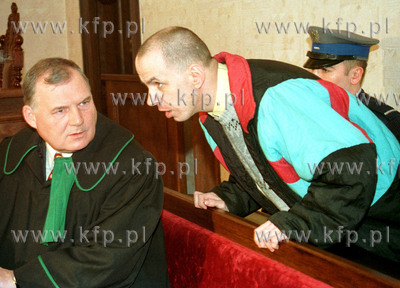 Pekalski i jego adwokat, proces z 4.03.98 fot. Lukasz...