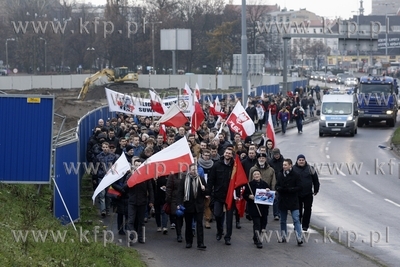 Gdansk. Demonstracja przeciwko nieudolnosci Panstwowej...