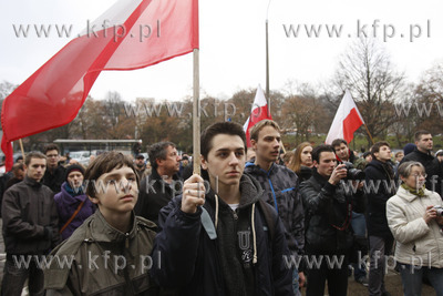 Gdansk. Demonstracja przeciwko nieudolnosci Panstwowej...