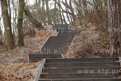 Remont schodow pod wzgorze Pacholek w Gdansku Oliwie.
26.11.2014
fot....