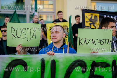 Gdansk. Wrzeszcz. protest przedstawicieli Mlodziezy...